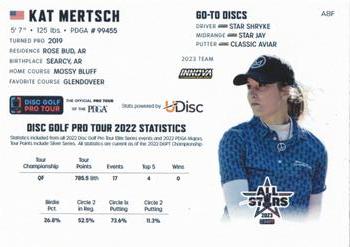 2023 Disc Golf Pro Tour - All-Stars #A8F Kat Mertsch Back